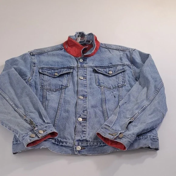 Destroyed Tommy Jean Jacket Size XL - Picture 7 of 17